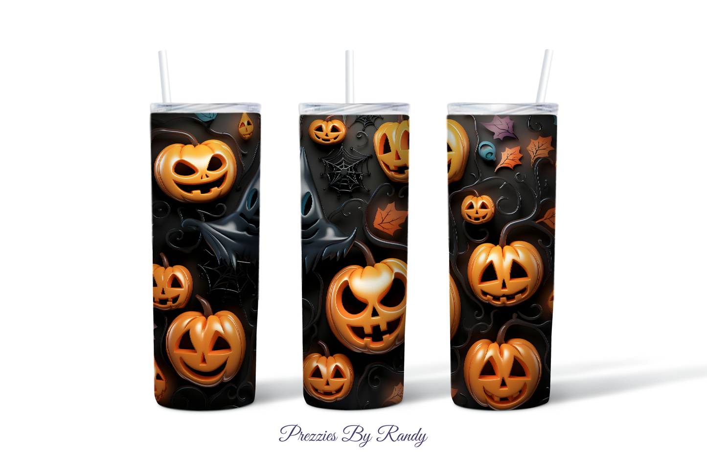 3D Halloween Pumpkins Tumbler