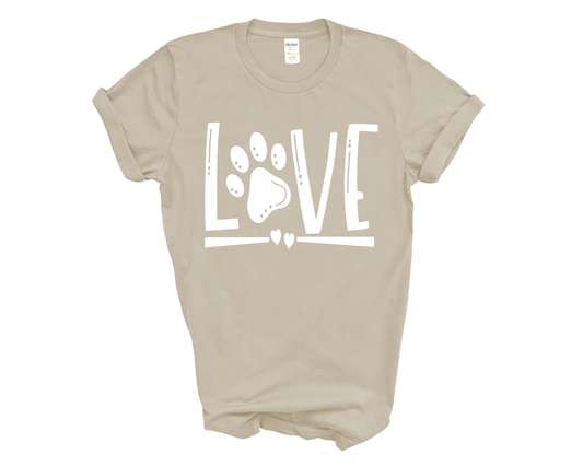 Dog Love Paw Print Tee