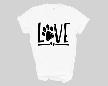 Dog Love Paw Print Tee