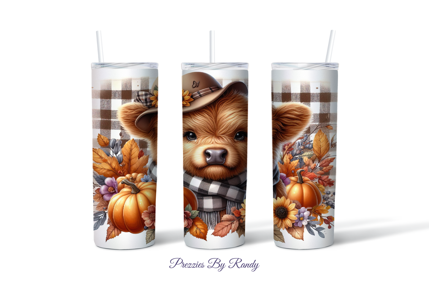 Highland Cow Fall Tumbler