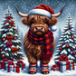 Red Christmas Highland Cow Tumbler