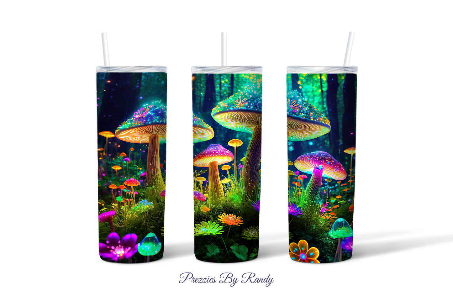 Groovy Glowing Mushrooms Tumbler