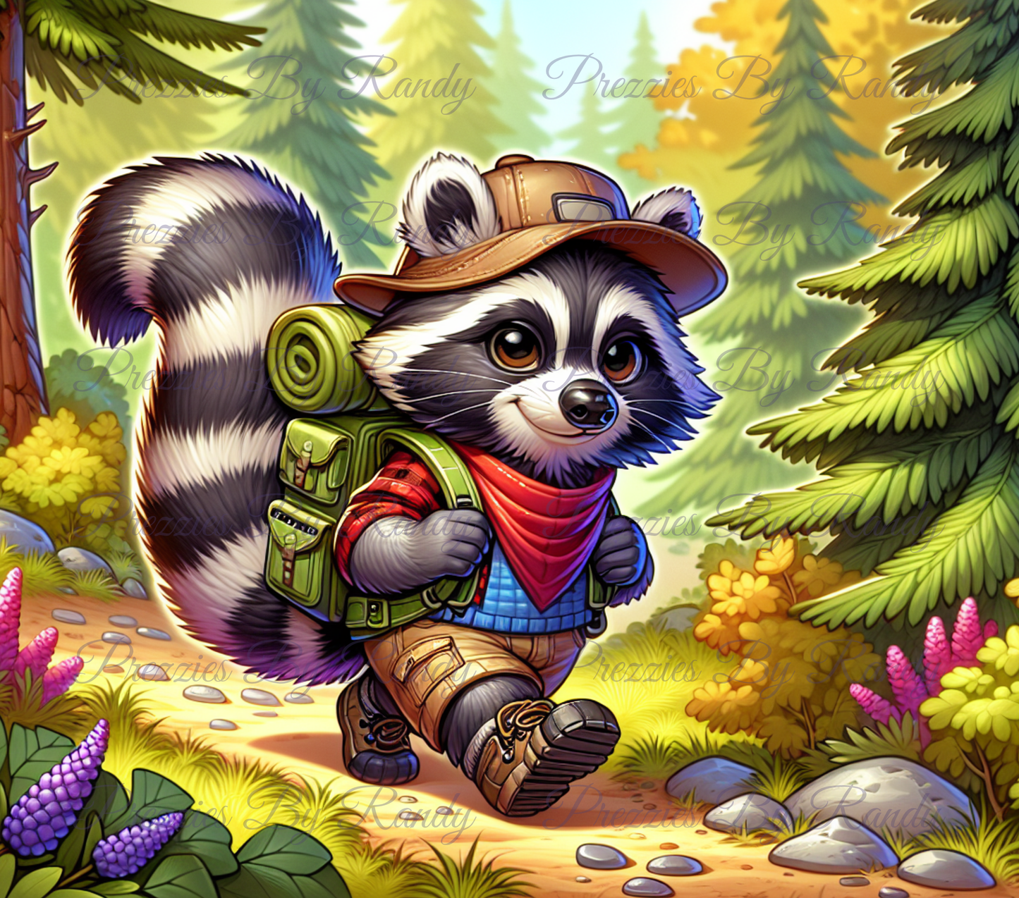 Hiking Racoon Tumbler