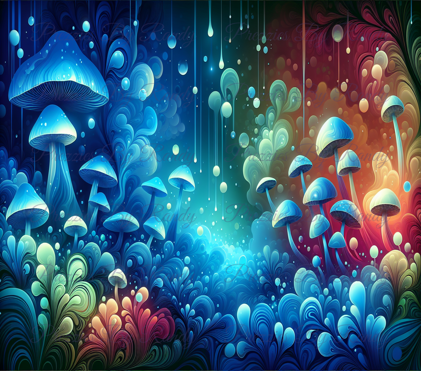 Psychedelic Mushroom Forest Tumbler