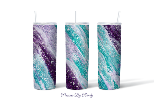 Purple Teal Milky Way Tumbler