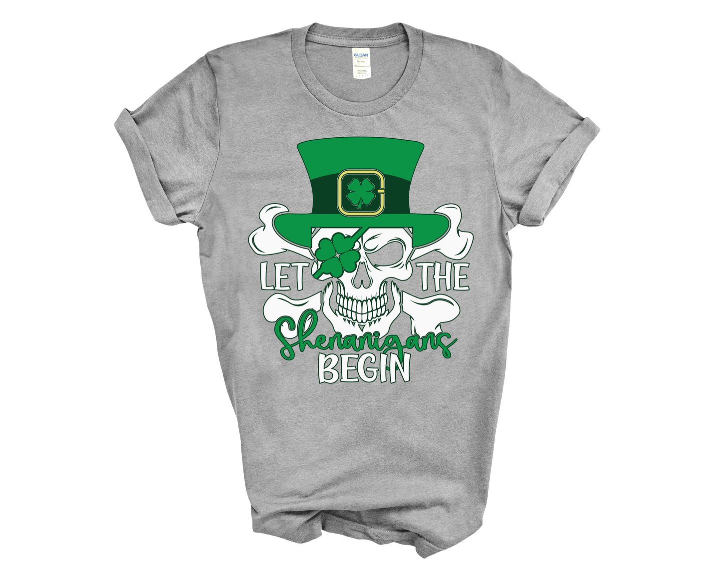 Let The Shenanigans Begin Irish Skull Tee