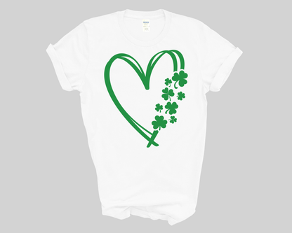 Shamrock Doodle Heart Tee