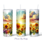 Sun Flowers And Sun Rays Tumbler