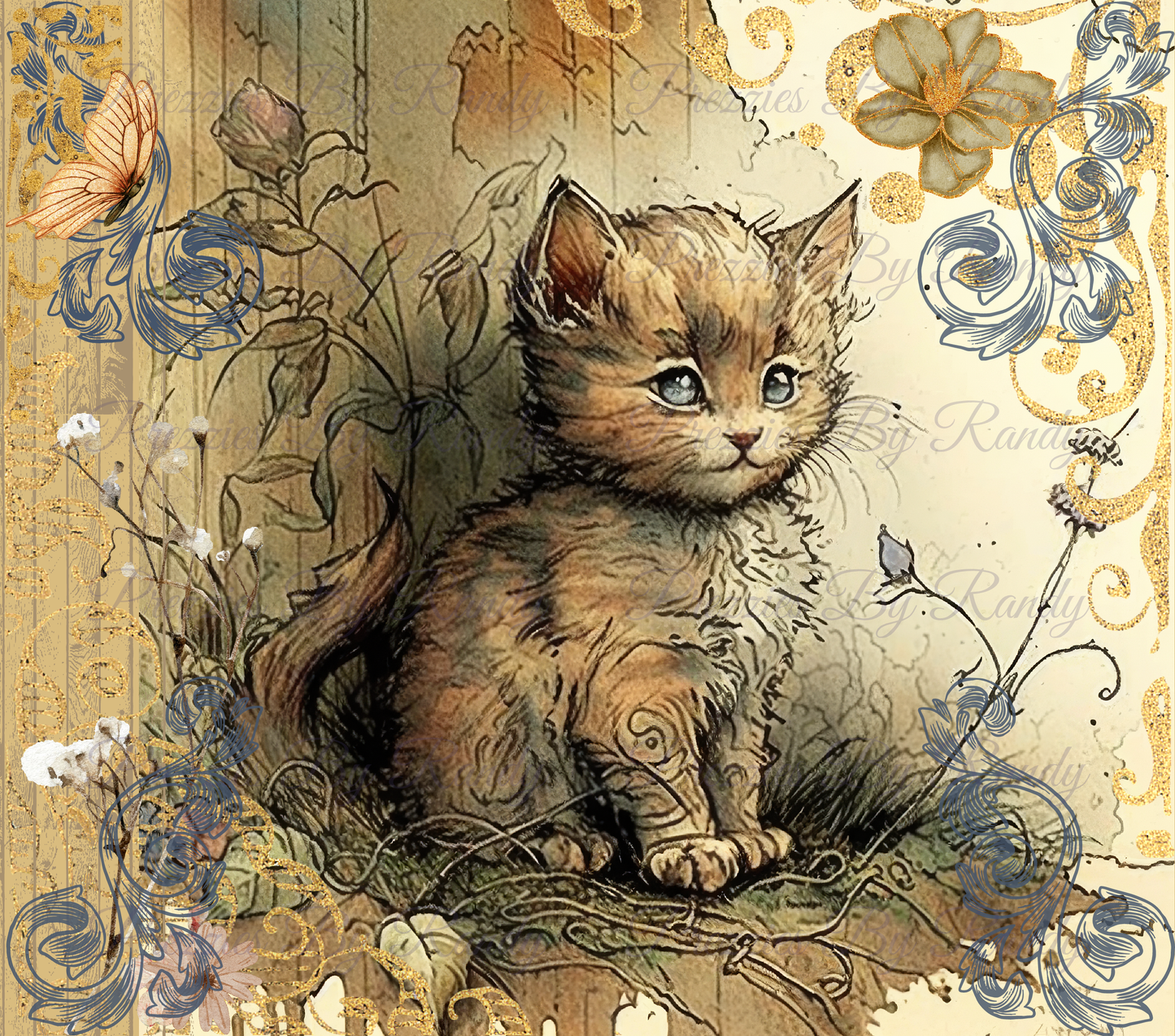 Victorian Kitten Tumbler