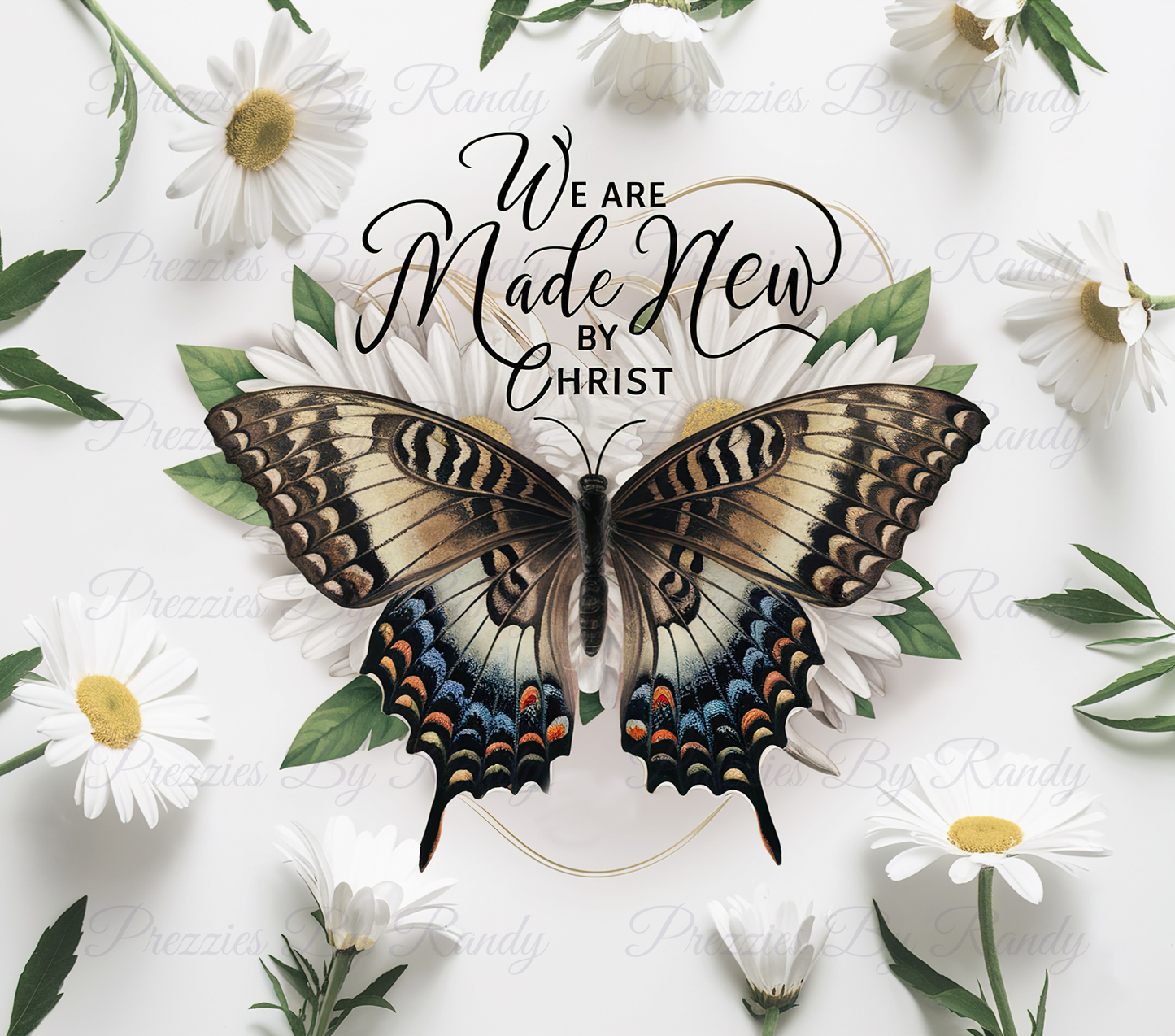 We Are Made New By Christ Butterfly Tumbler