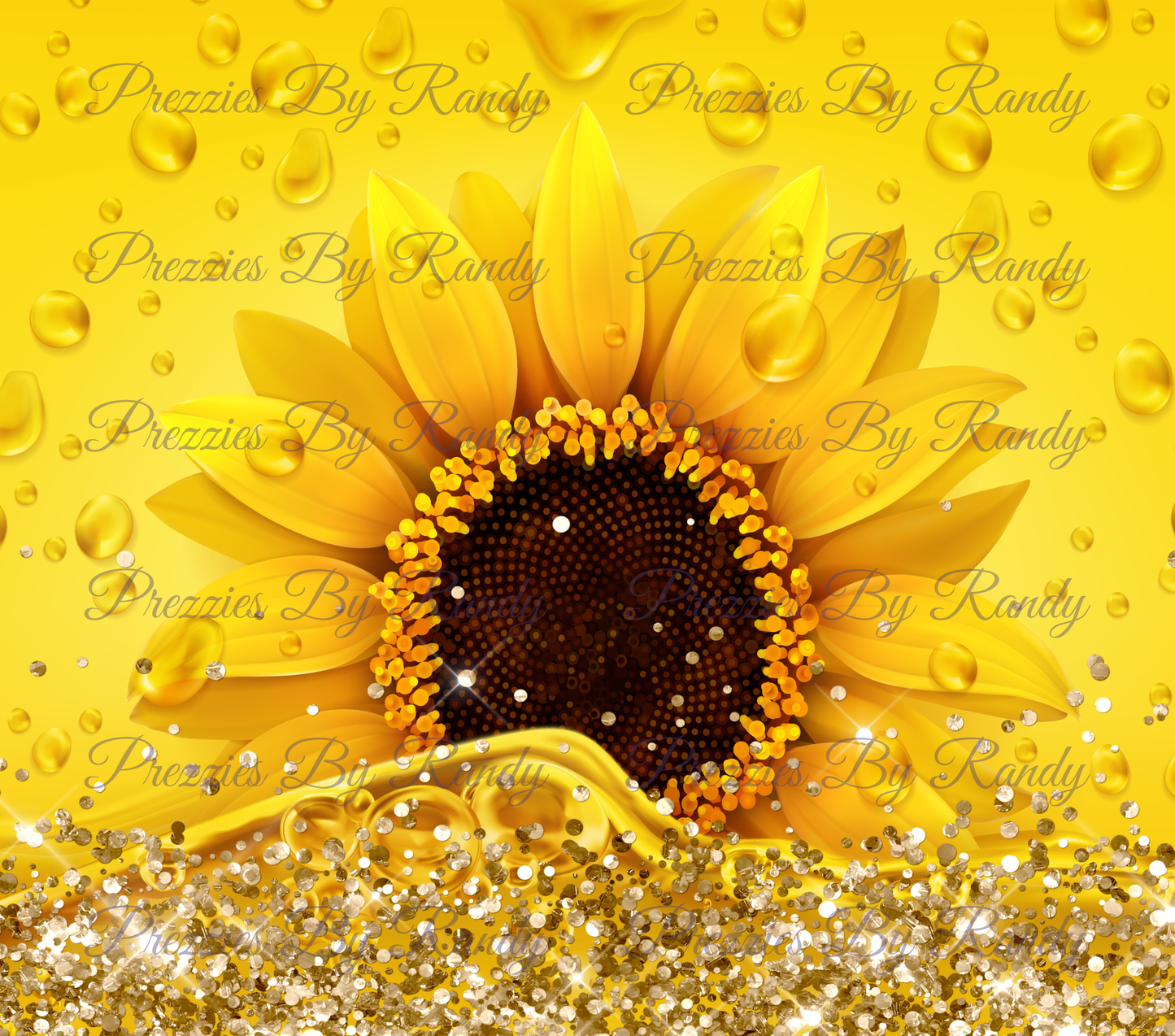 Glitter Sunflower Tumbler