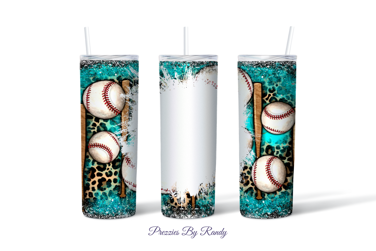 Baseball Leopard Customizable Tumbler