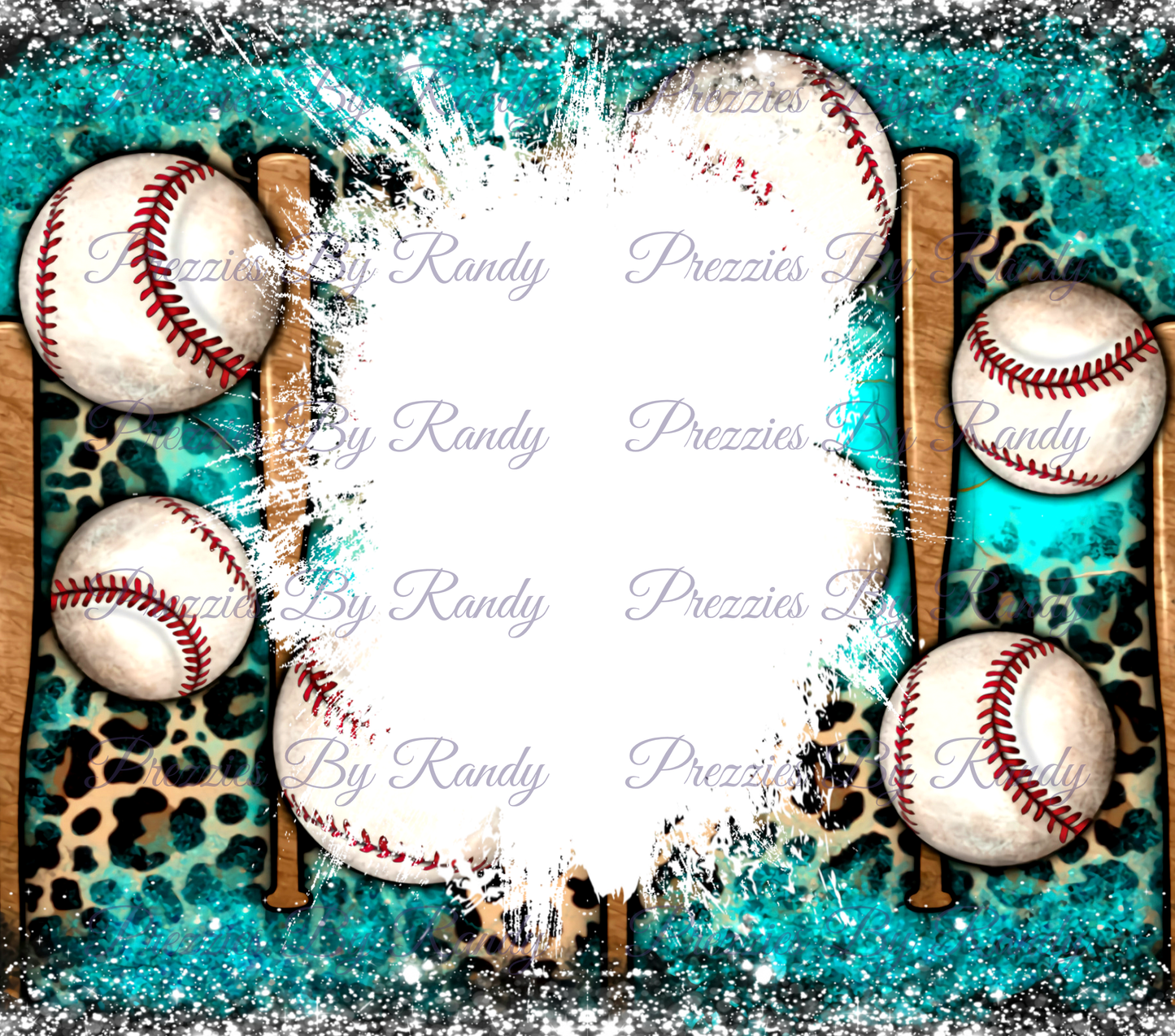 Baseball Leopard Customizable Tumbler