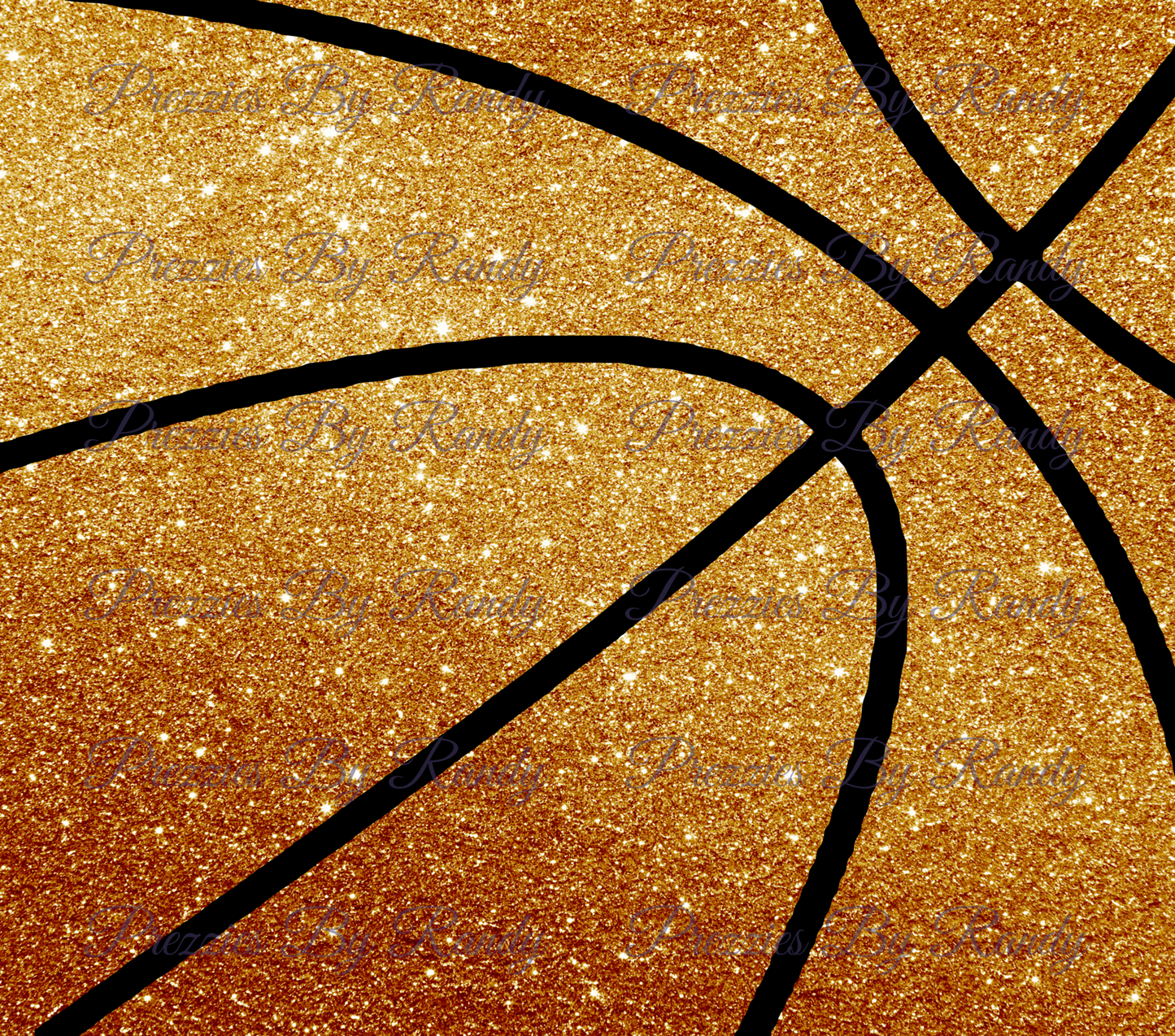 Basketball Glitter Tumbler