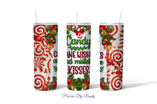 Candy Cane Wishes Tumbler