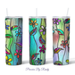 Glass Flowers Tumbler