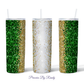 Gold Green Glitter Tumbler