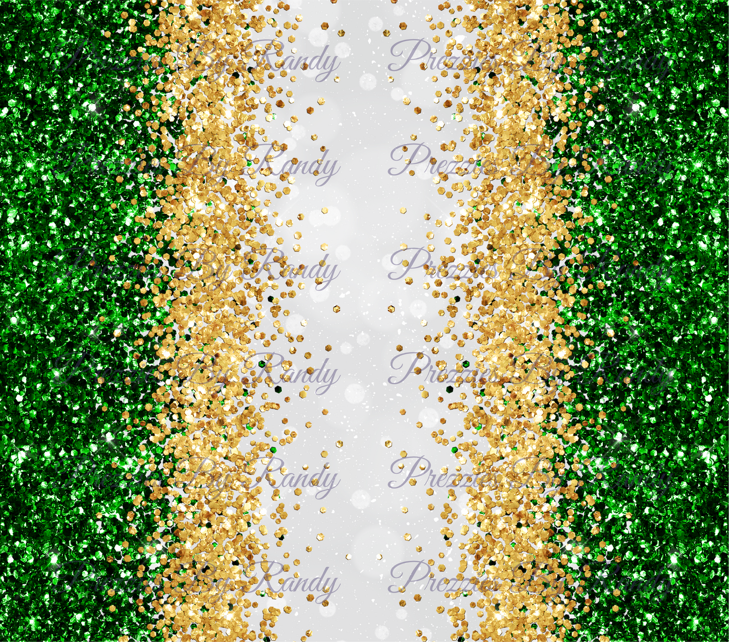 Gold Green Glitter Tumbler