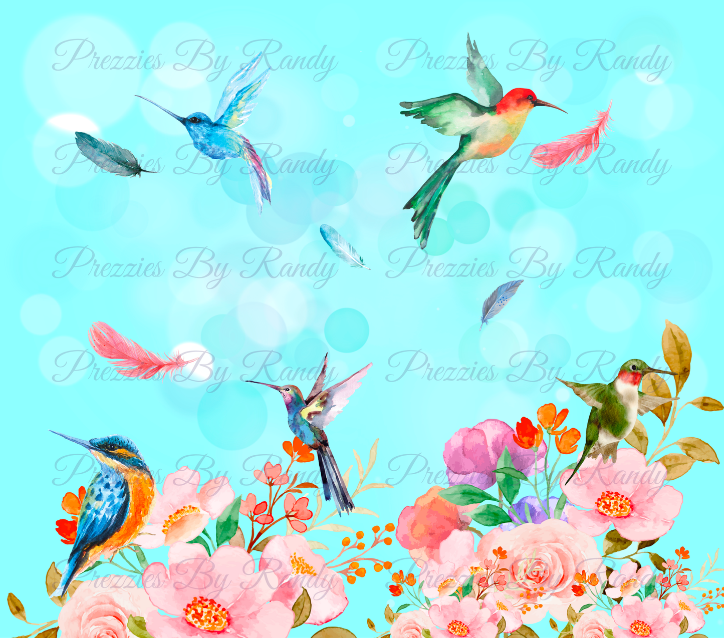 Hummingbird Flowers Tumbler