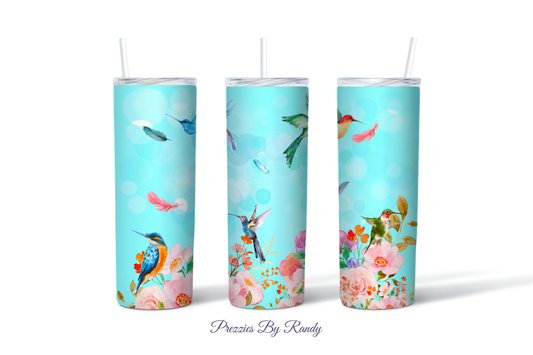 Hummingbird Flowers Tumbler