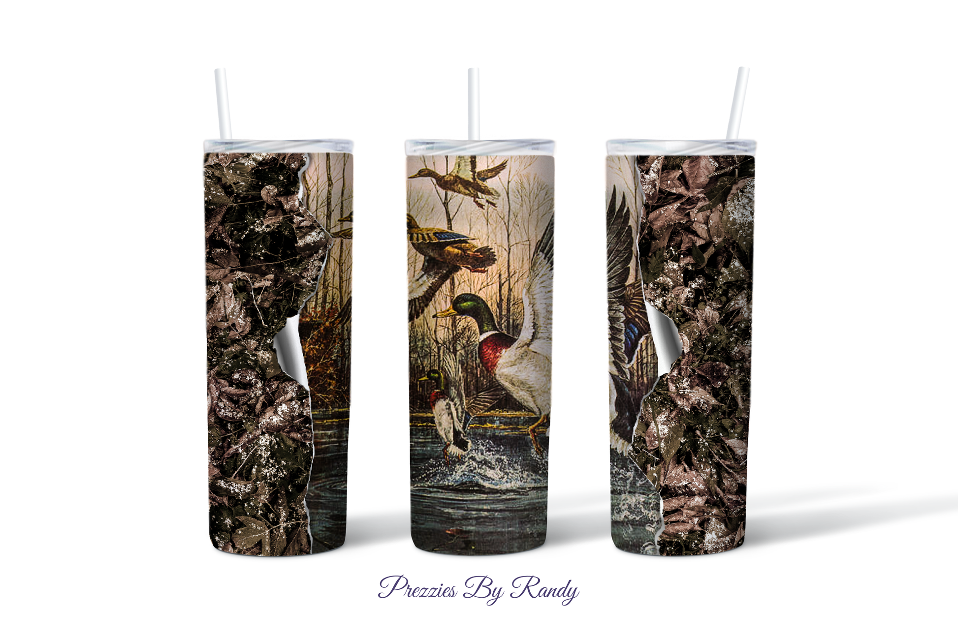 Duck Duck Jeep Mud Double walled stainless skinny tumbler