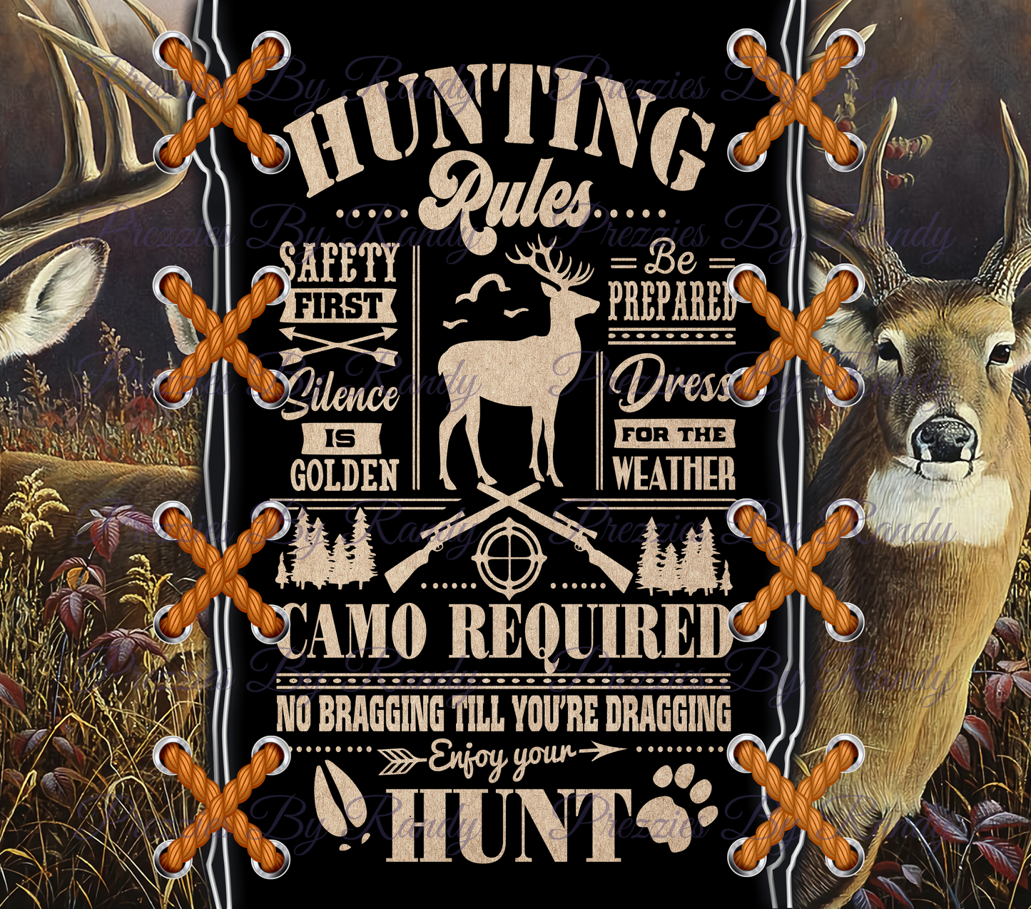 Hunting Rules Camo Deer Tumbler