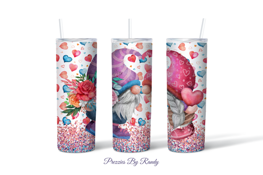 Valentines Gnome Couple Tumbler