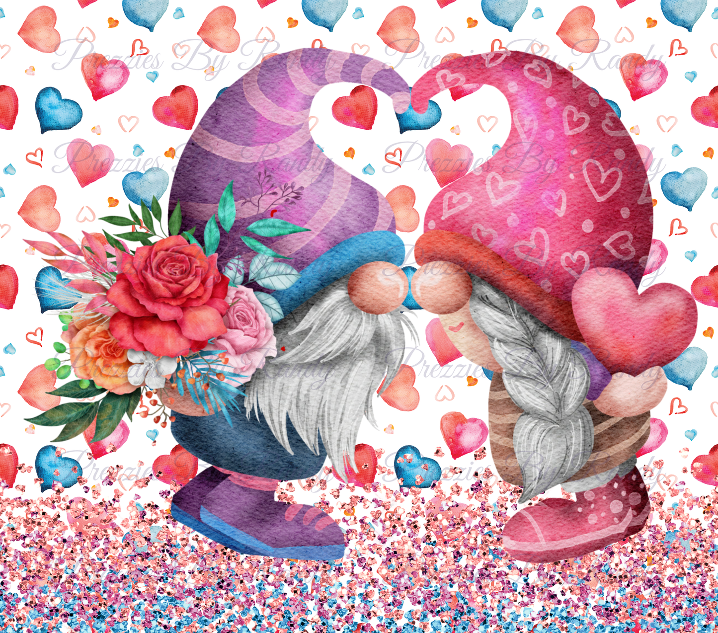 Valentines Gnome Couple Tumbler