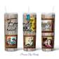 Family Wood Grain Photo Frame Tumbler