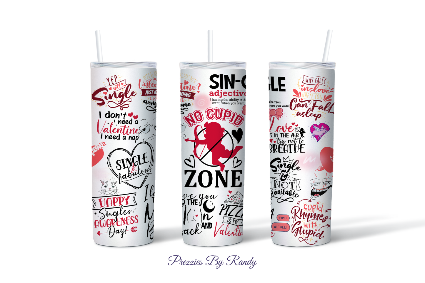 Anti Valentine Collage Tumbler