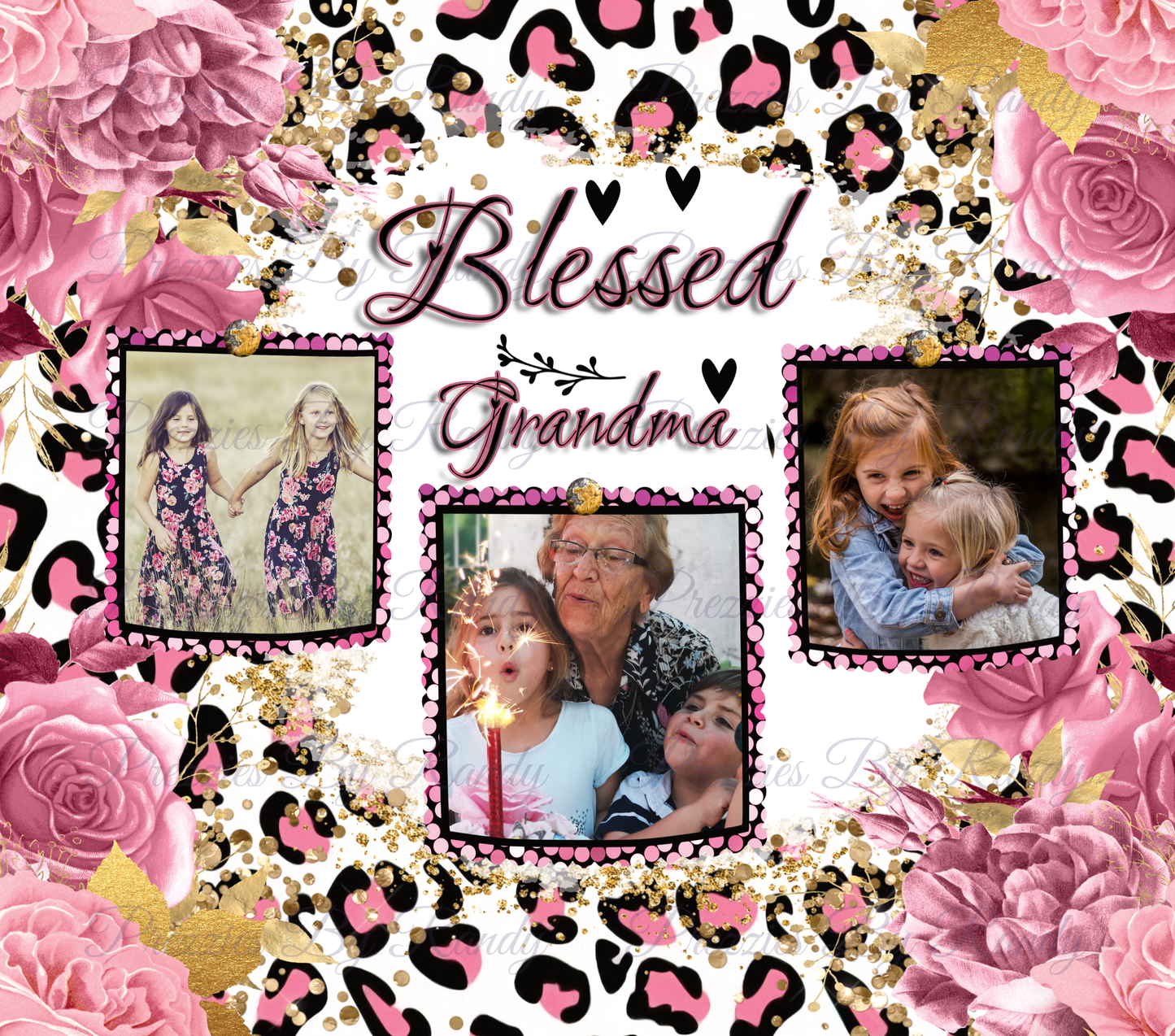 Blessed Grandma Meme Nana Granny Photo Frame Tumbler