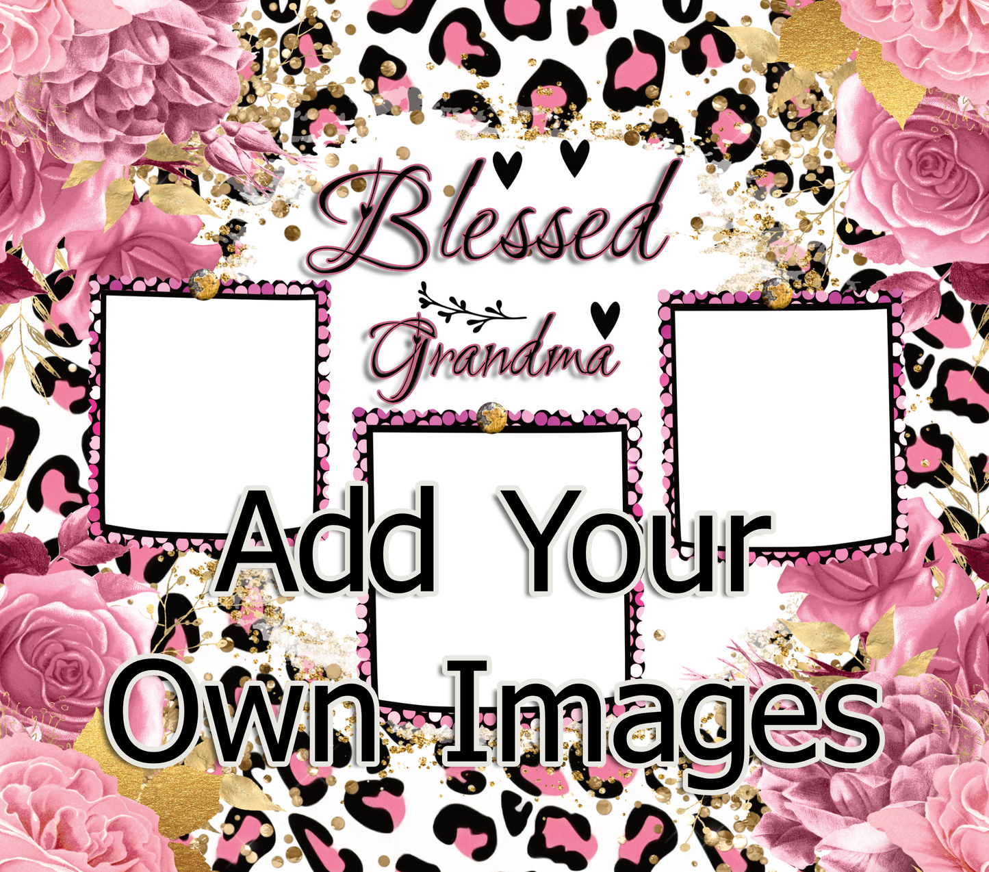 Blessed Grandma Meme Nana Granny Photo Frame Tumbler