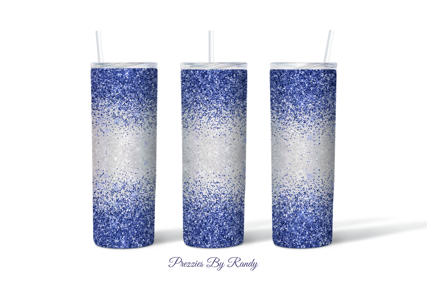 Blue Glitter Tumbler