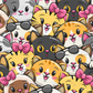 Cute Cat Collage Tumbler