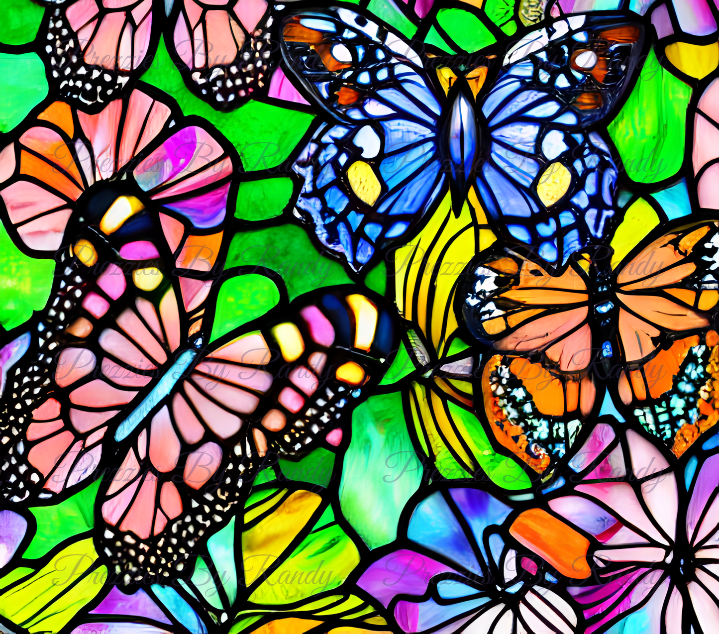 Stained Glass Butterfly #3 tumbler