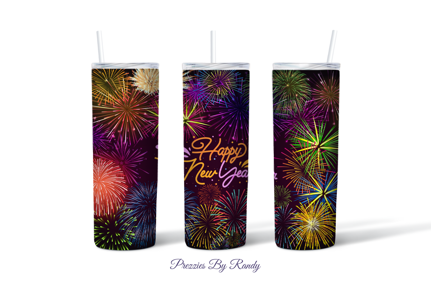 Colorful Happy New Year Tumbler