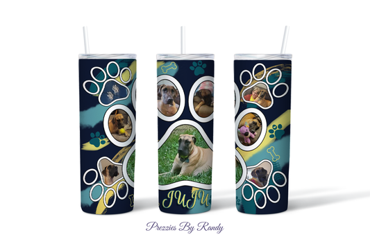 Dog Paw Photo Frame Tumbler