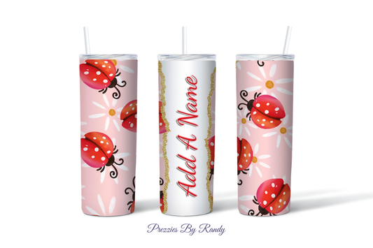 Ladybug Add A Name Tumbler