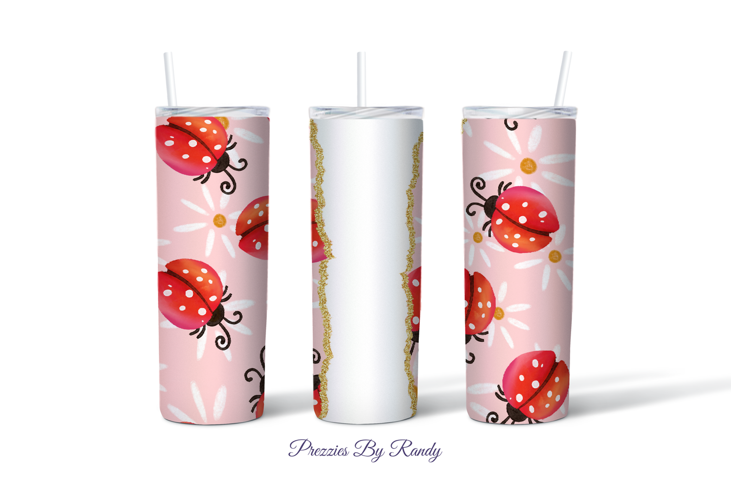 Ladybug Add A Name Tumbler