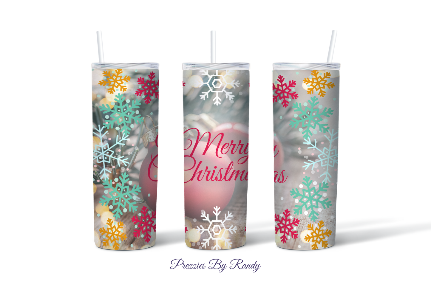 Merry Christmas Snowflakes Tumbler