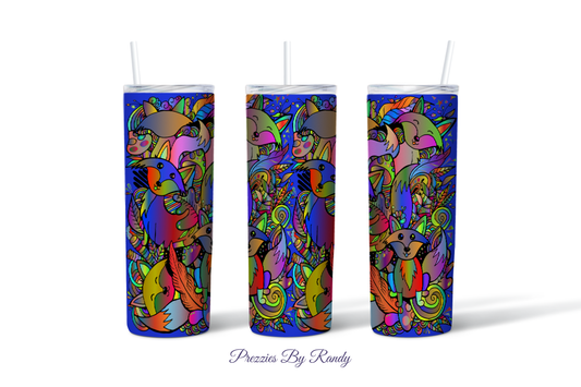 Psychedelic Fox Tumbler