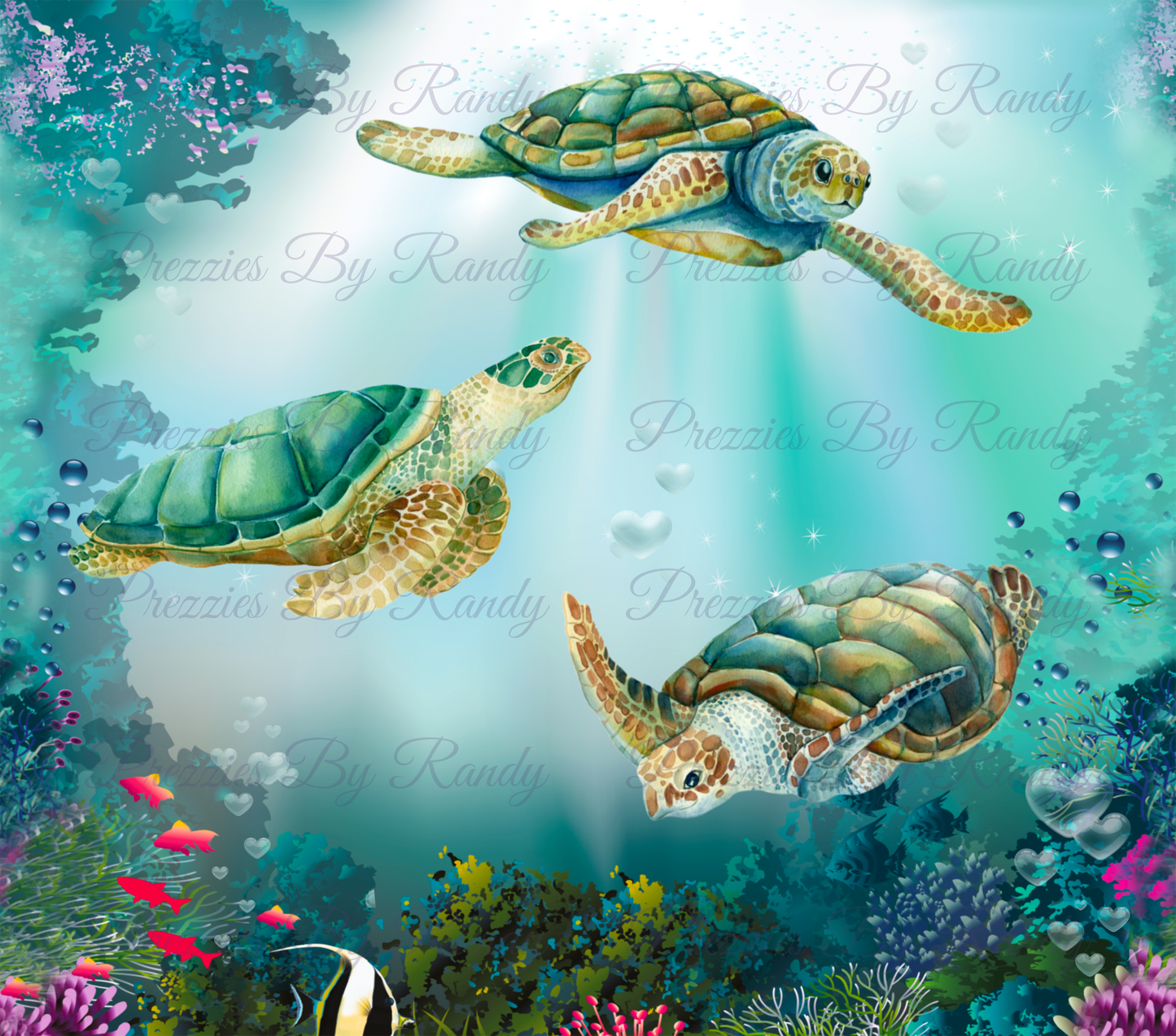 Sea Turtles And Coral Tumbler