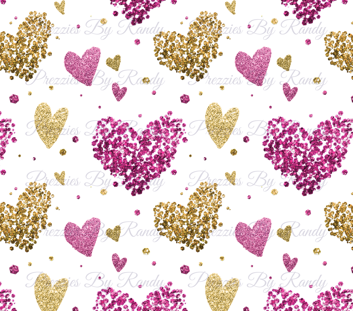 Valentine Glitter Hearts Tumbler