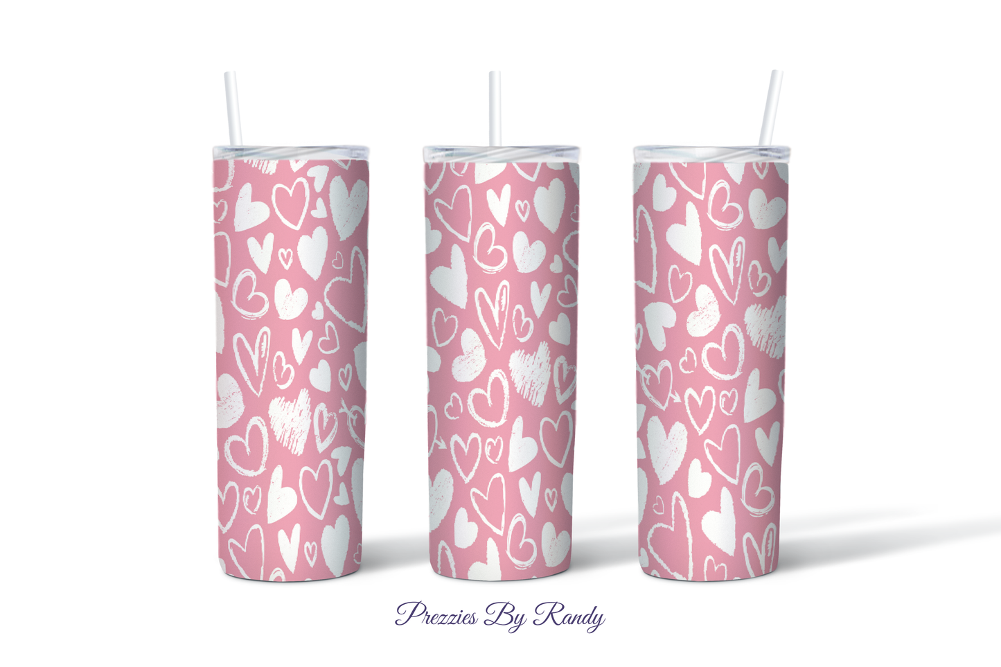 Happy Valentine Hearts Tumbler