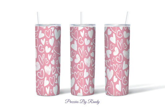 Happy Valentine Hearts Tumbler