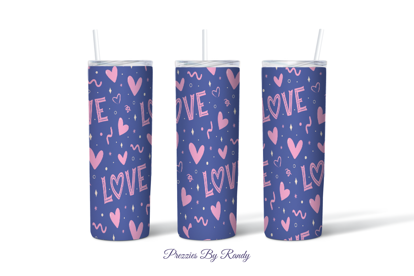 Valentine Love Hearts Collage Tumbler