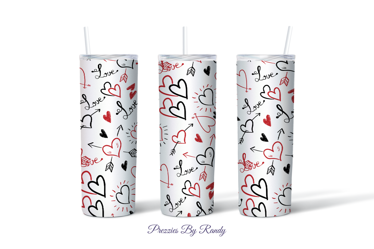 Valentine Love Hearts Tumbler