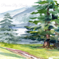 Watercolor Pines Tumbler