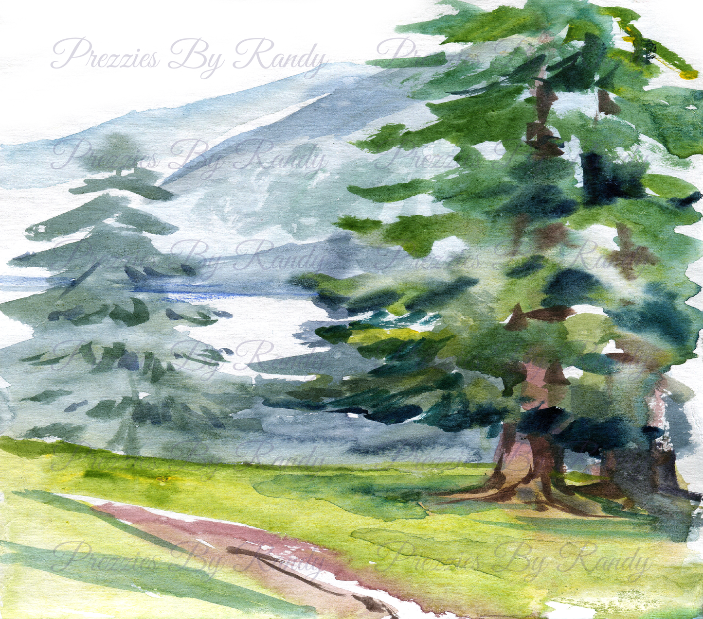 Watercolor Pines Tumbler