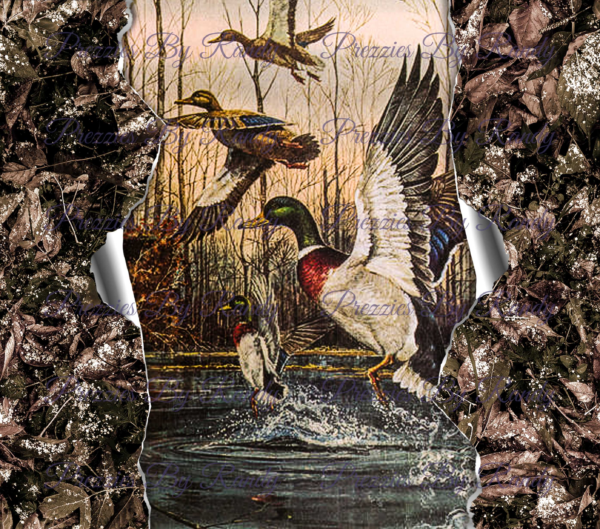 Hunting Camo Duck tumbler watermark